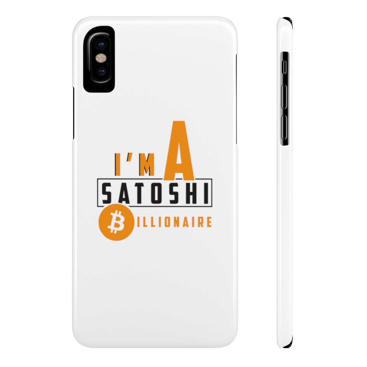 I'm a satoshi billionaire - Case Mate Slim Phone Cases TCP1607 iPhone X Slim Official Crypto  Merch