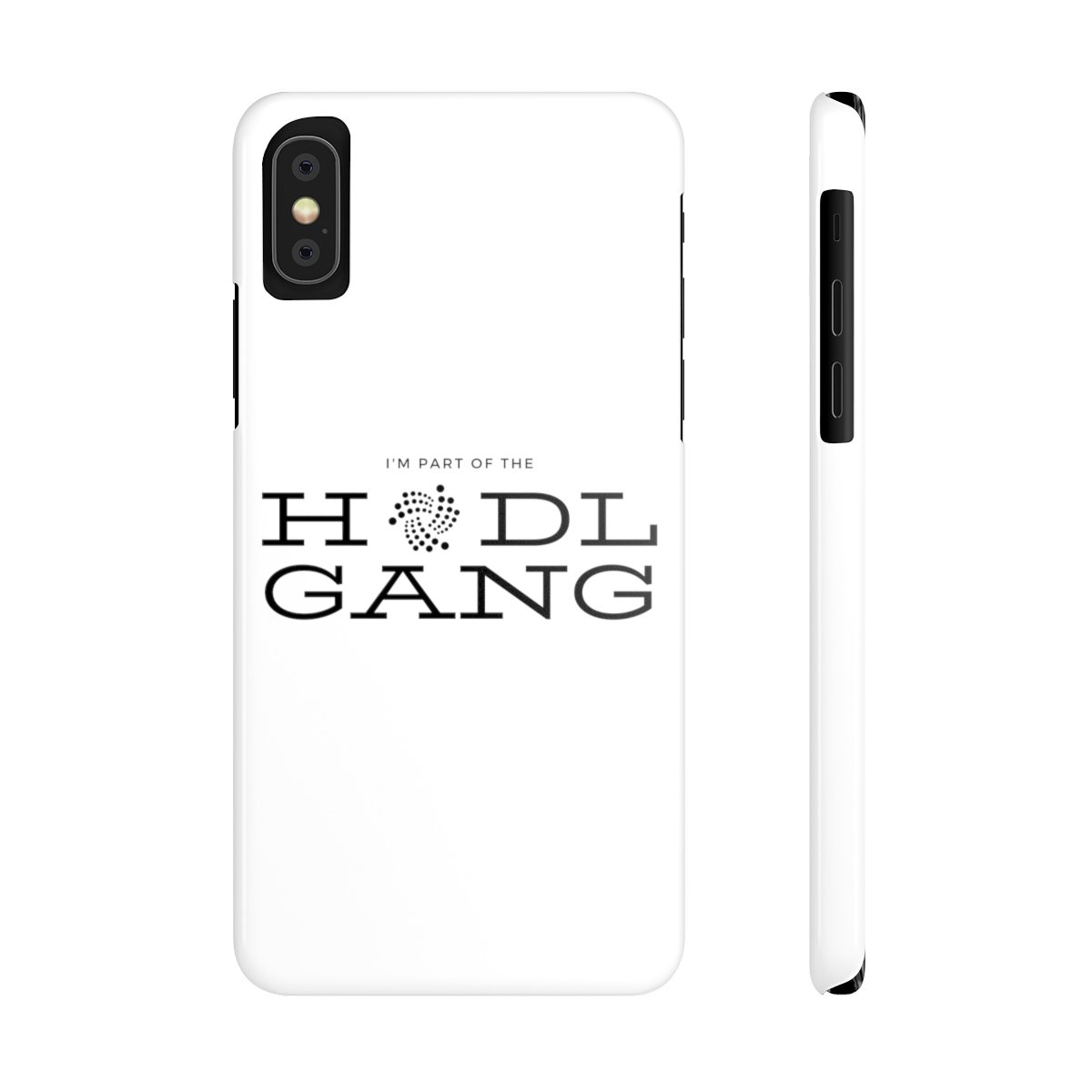 Hodl gang (Iota) - Case Mate Slim Phone Case TCP1607 iPhone XS Official Crypto Merch