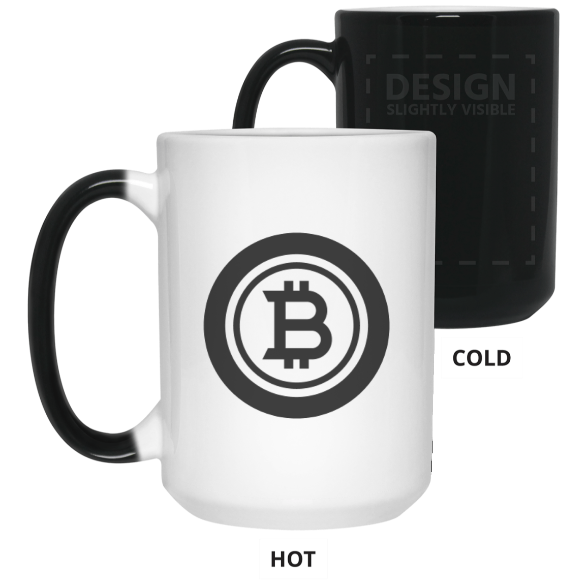 Bitcoin black - 15 oz. Color Changing Mug TCP1607 White / One Size Official Crypto  Merch