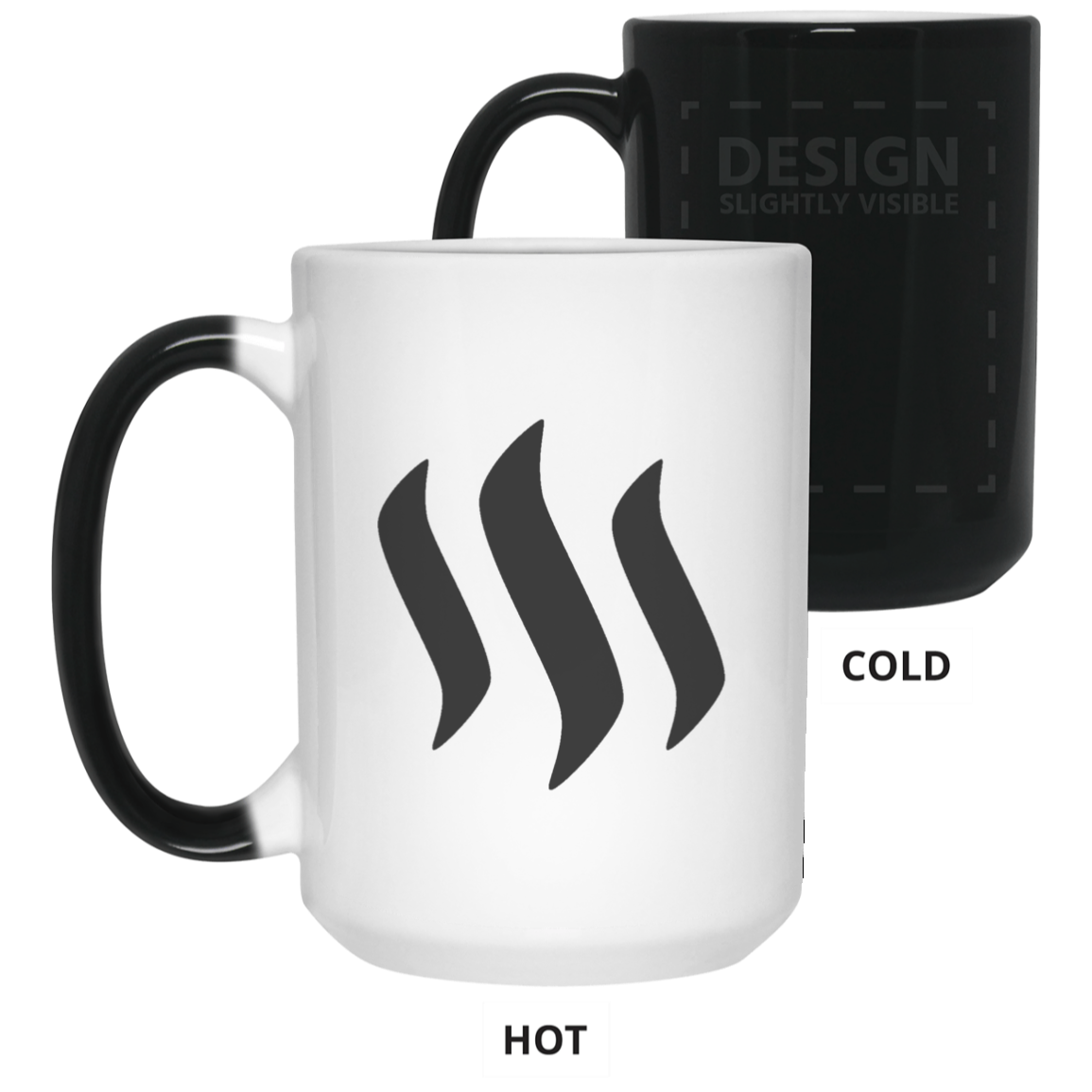 Steem black - 15 oz. Color Changing Mug TCP1607 White / One Size Official Crypto  Merch