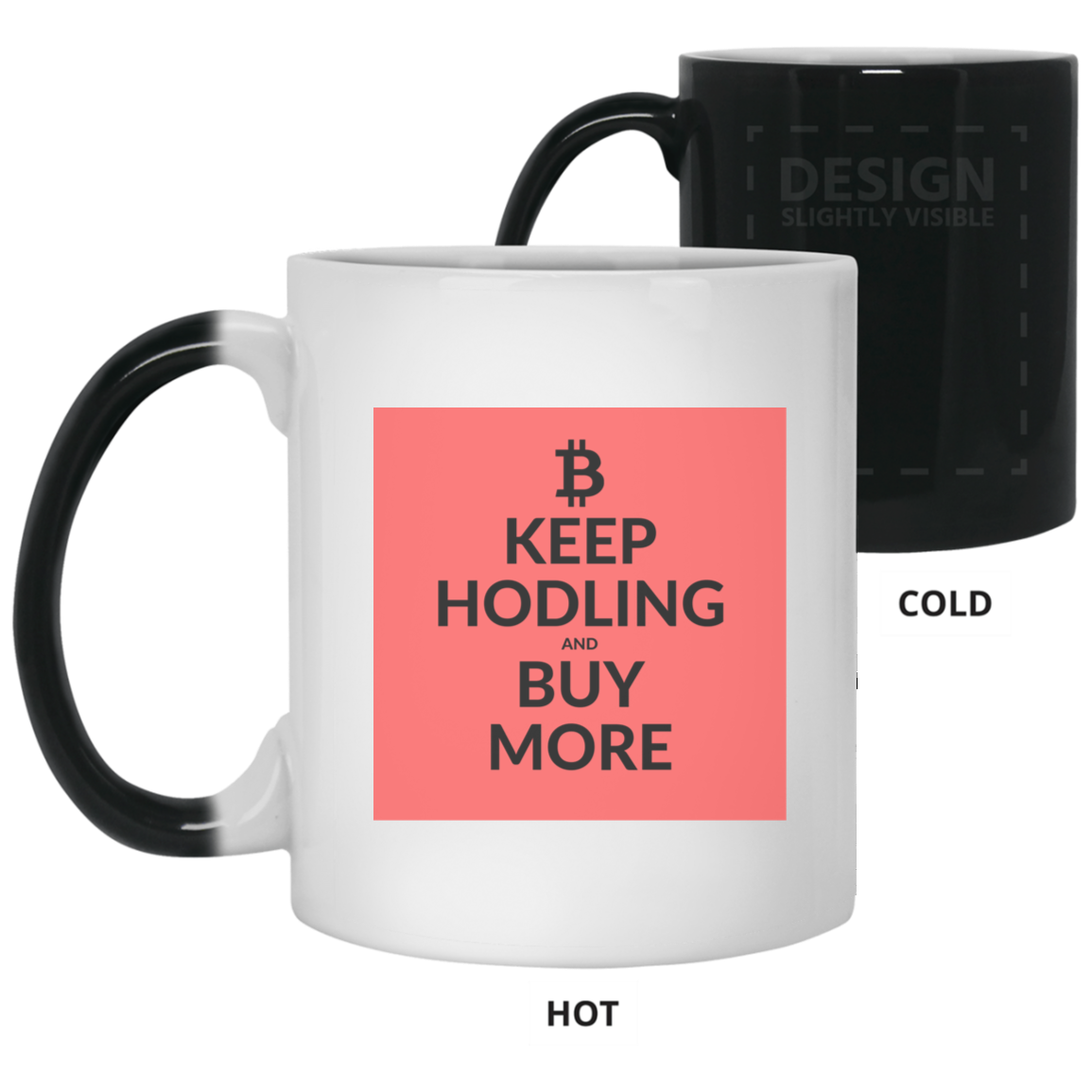Keep hodling - 11 oz. Color Changing Mug TCP1607 White / One Size Official Crypto  Merch