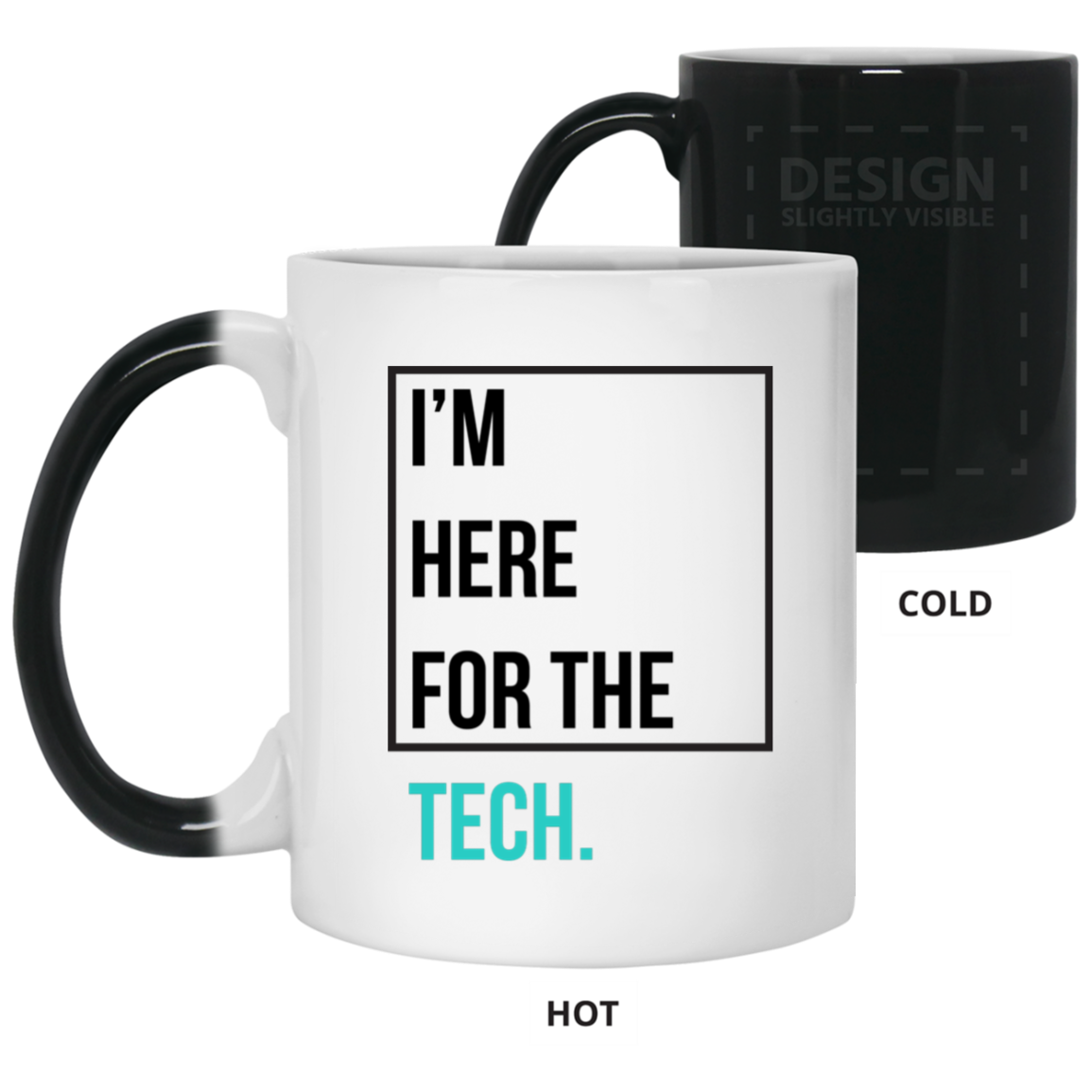 I'm here for the tech (Zilliqa) - 11 oz. Color Changing Mug TCP1607 White / One Size Official Crypto  Merch