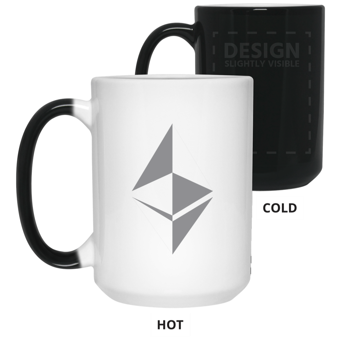 Ethereum surface design - 15 oz. Color Changing Mug TCP1607 White / One Size Official Crypto  Merch