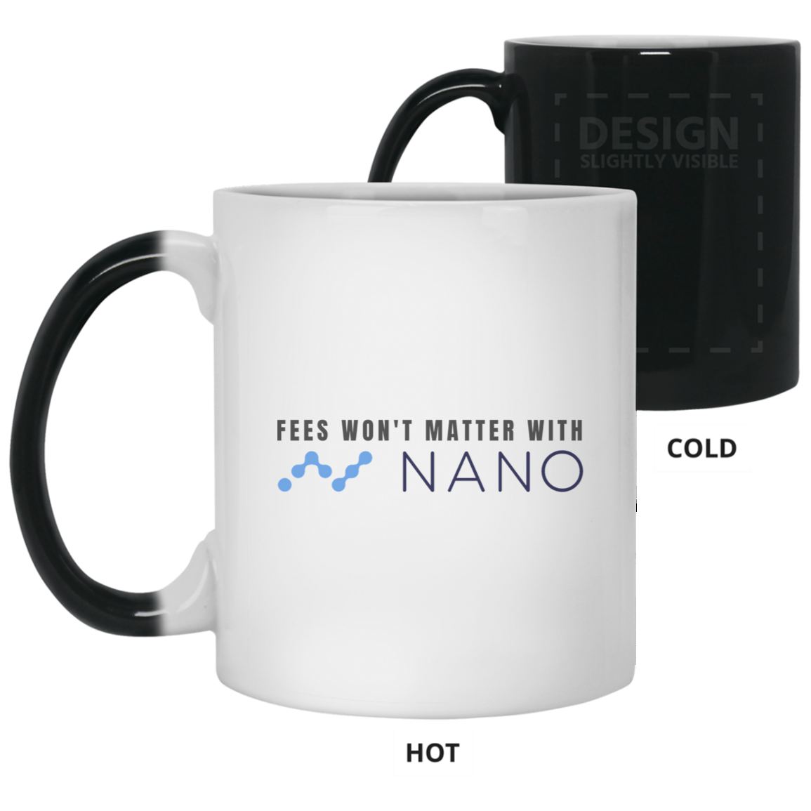 Fees won't matter with nano - 11oz. Color Changing Mug TCP1607 White / One Size Official Crypto  Merch