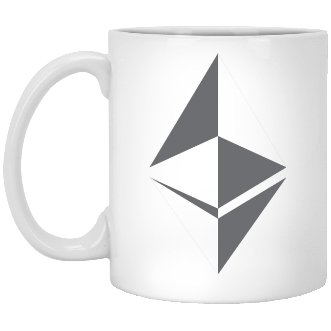 Thiết kế bề mặt Ethereum - 11oz. White Mug TCP1607 White / One Size Official Crypto Merch