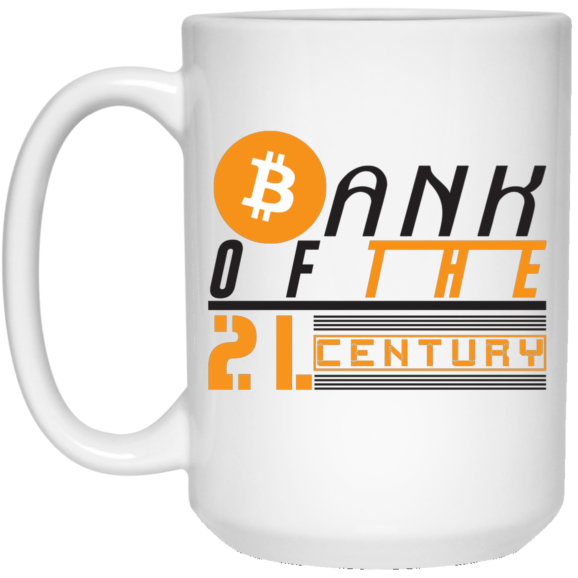 Bank of the 21. century - 15 oz. White Mug TCP1607 White / One Size Official Crypto  Merch