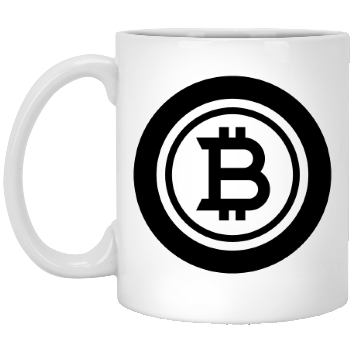 Bitcoin black - 11oz. White Mug TCP1607 White / One Size Official Crypto  Merch