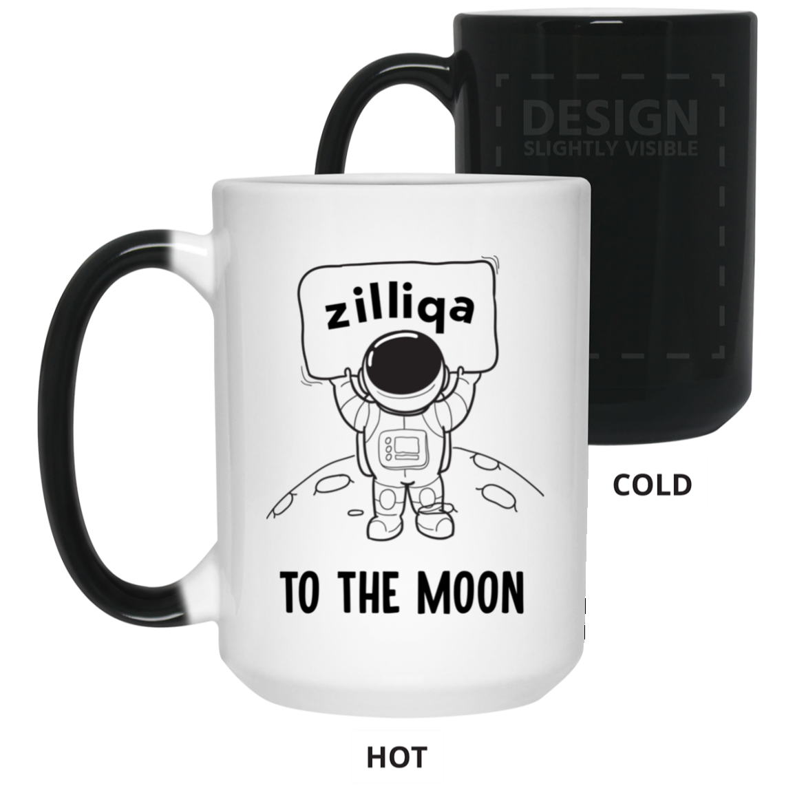 Zilliqa to the moon - 15 oz. Color Changing Mug TCP1607 White / One Size Official Crypto  Merch