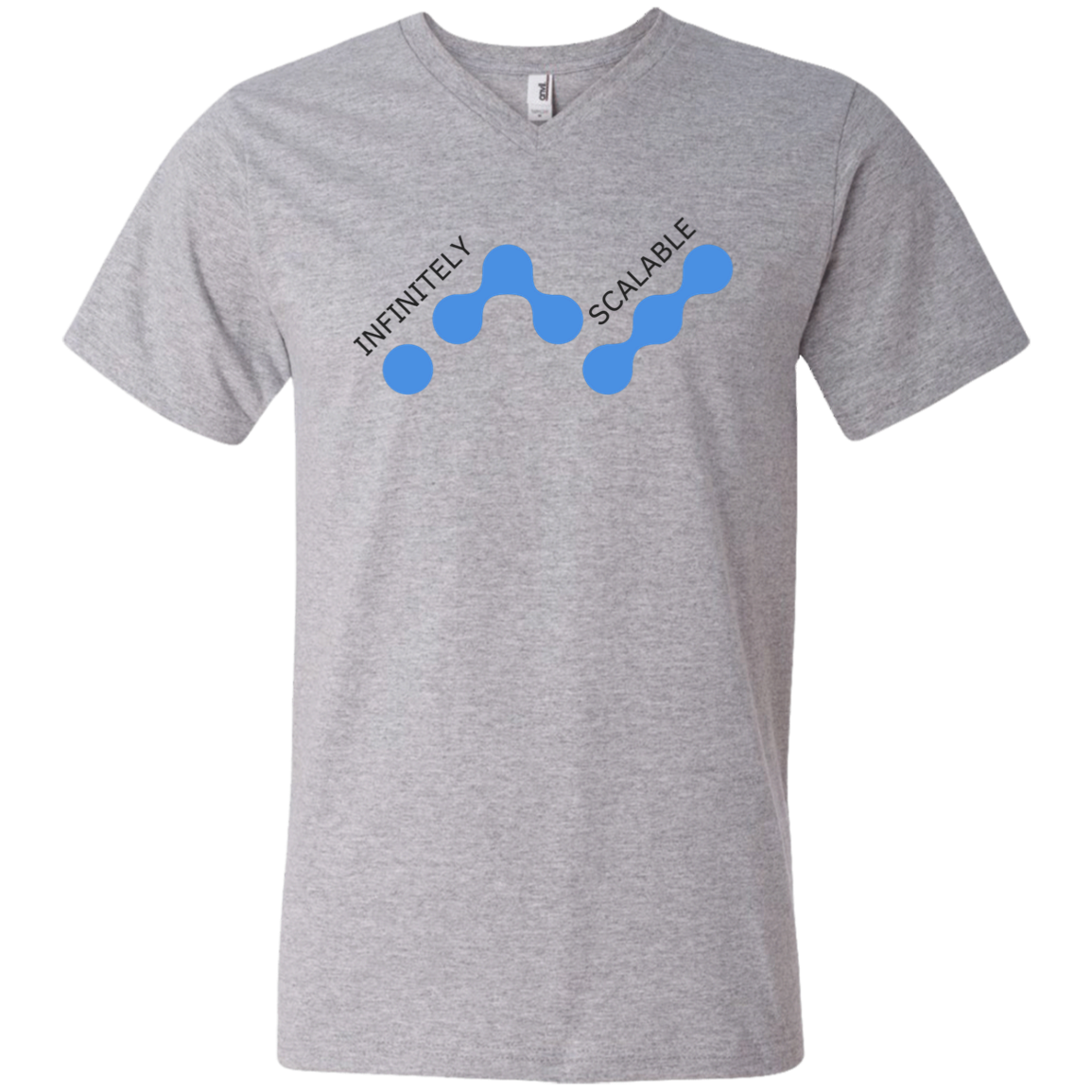 Infinitely scalable - Men's V-Neck T-Shirt TCP1607 Heather Grey / S Official Crypto  Merch