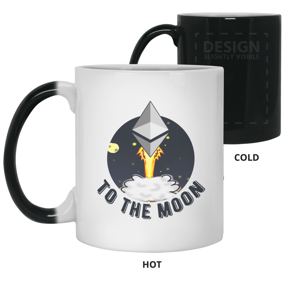 Ethereum to the moon - 11oz. Color Changing Mug TCP1607 White / One Size Official Crypto  Merch