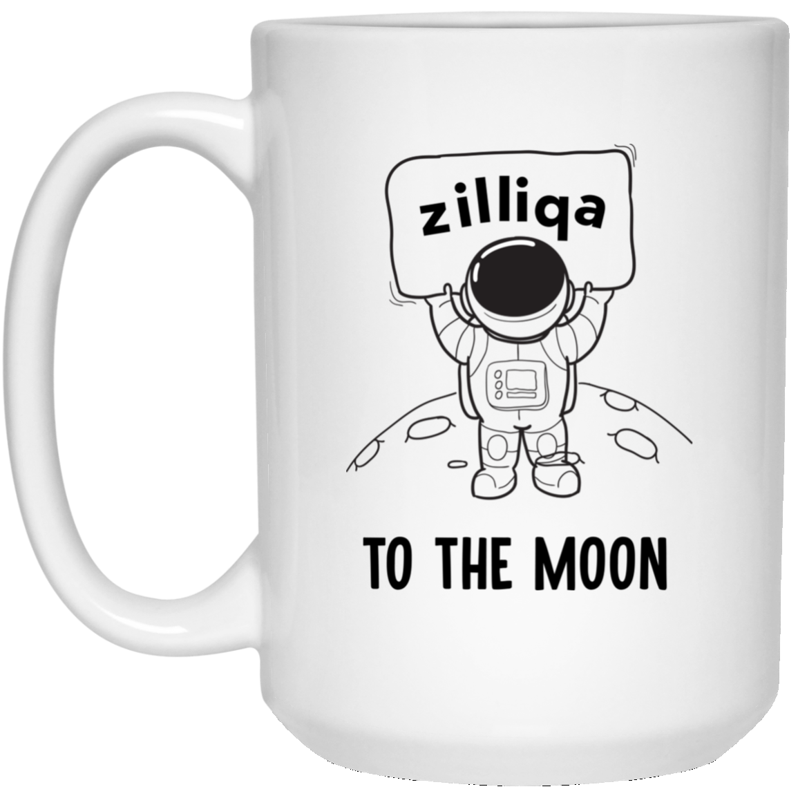 Zilliqa to the moon - 15 oz. White Mug TCP1607 White / One Size Official Crypto  Merch