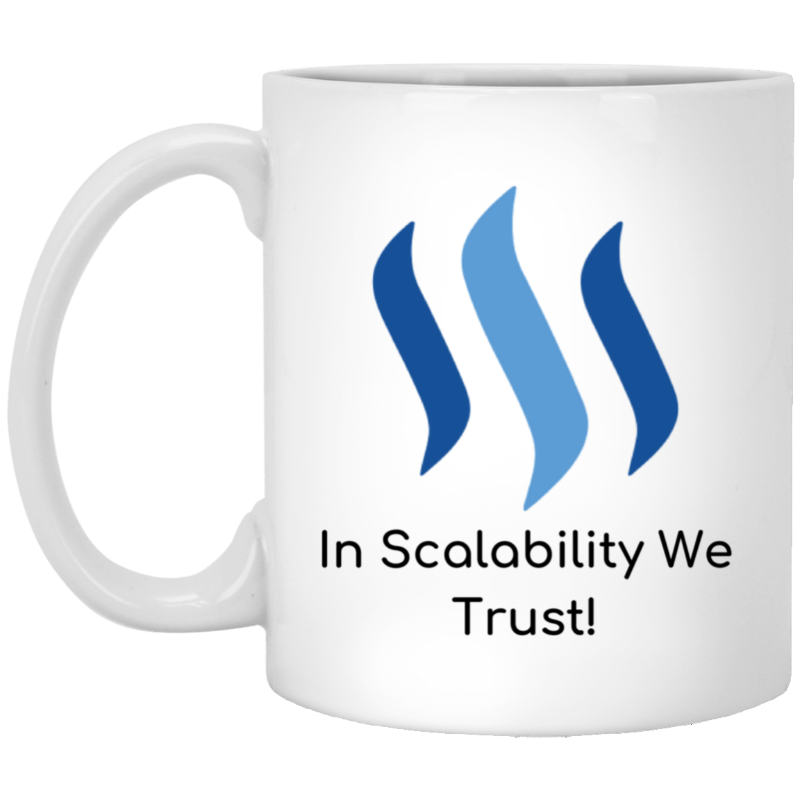 Steem in scalability we trust - 11 oz. White Mug TCP1607 White / One Size Official Crypto  Merch