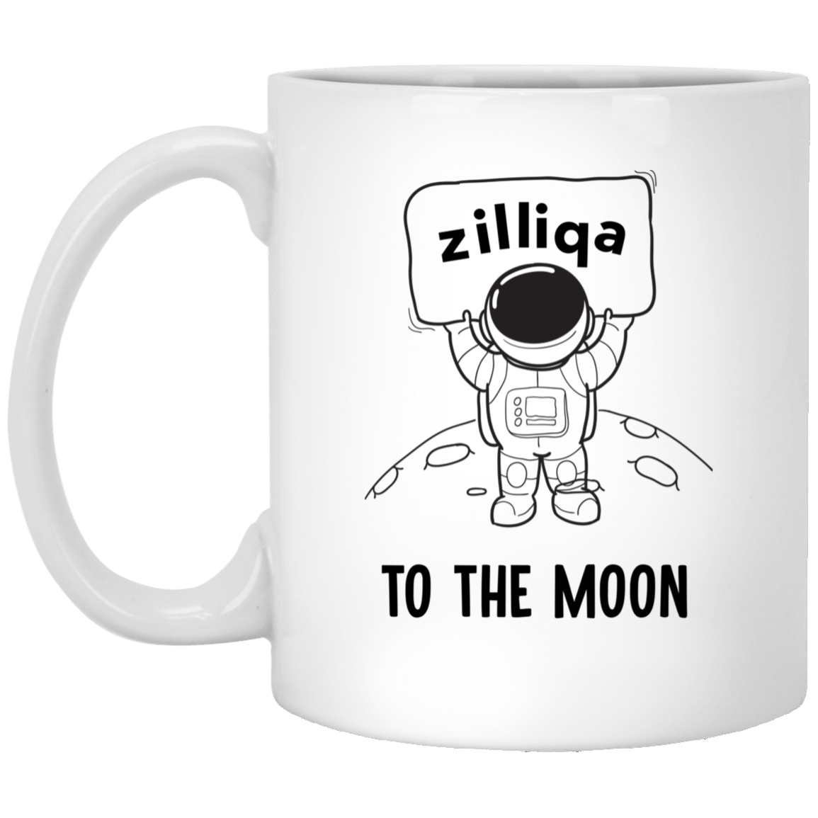 Zilliqa to the moon - 11 oz. White Mug TCP1607 White / One Size Official Crypto  Merch
