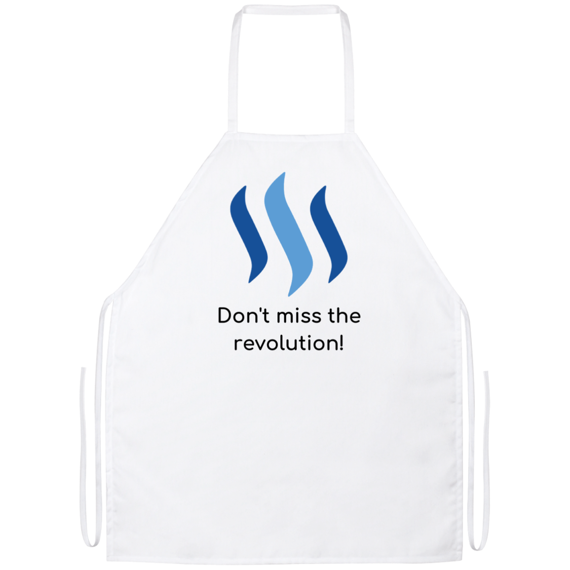 Steem don't miss the revolution - Apron TCP1607 White / One Size Official Crypto  Merch