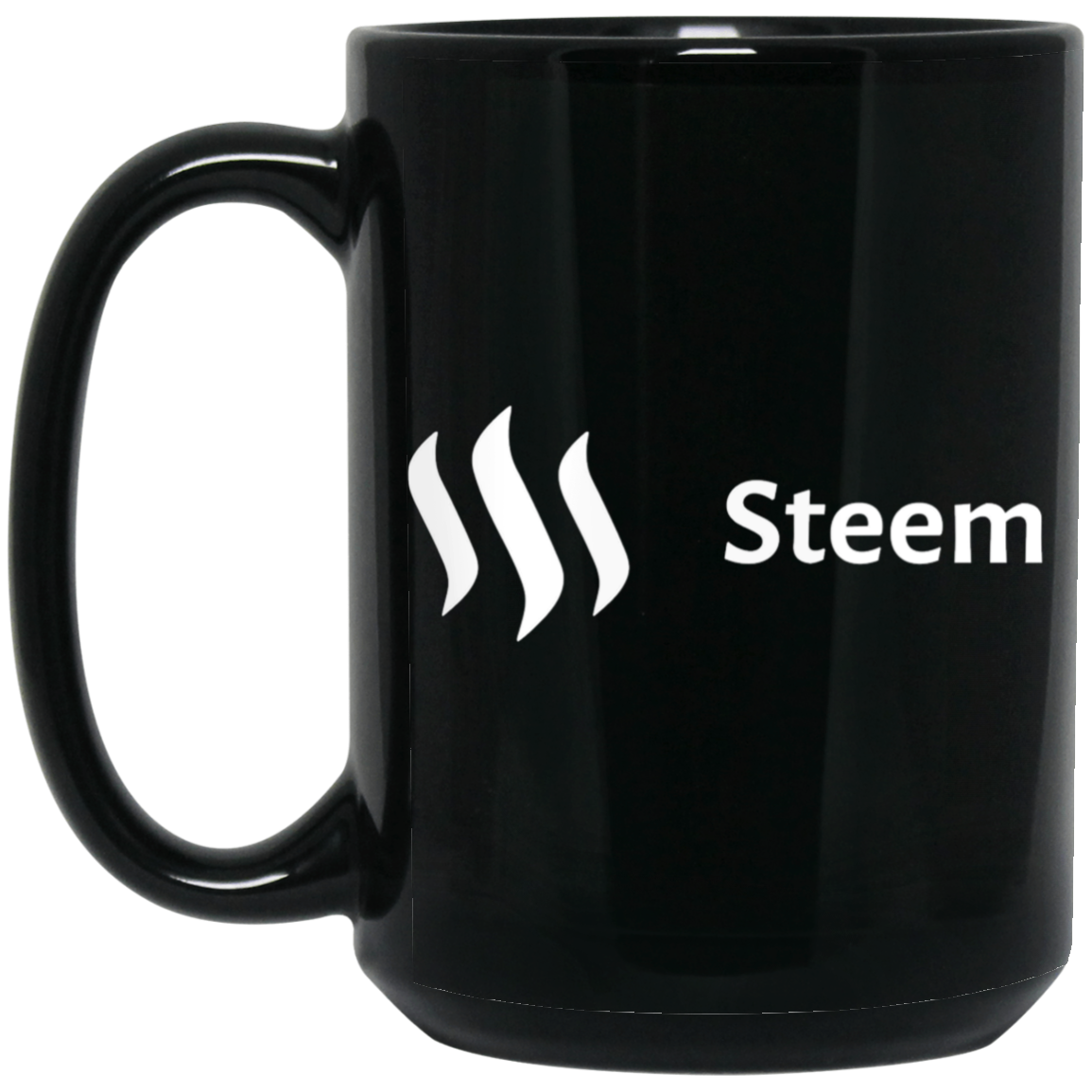 Steem white - 15 oz. Black Mug TCP1607 Black / One Size Official Crypto  Merch