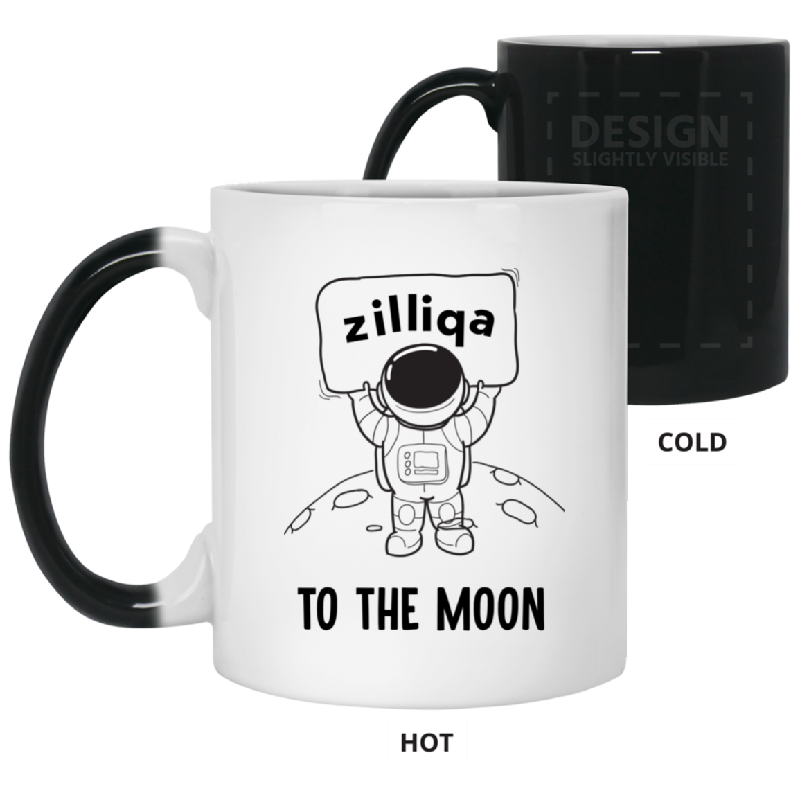 Zilliqa to the moon - 11 oz. Color Changing Mug TCP1607 White / One Size Official Crypto  Merch