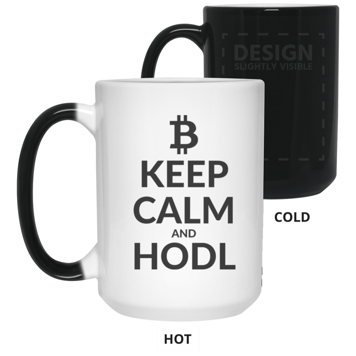 Keep clam - 15 oz. Color Changing Mug TCP1607 White / One Size Official Crypto  Merch