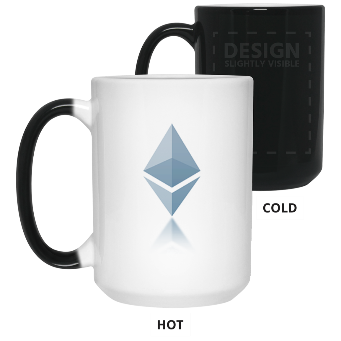 Ethereum reflection design - 15oz. Color Changing Mug TCP1607 White / One Size Official Crypto  Merch
