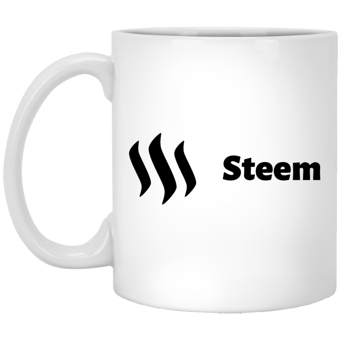 Steem black - 11 oz. White Mug TCP1607 White / One Size Official Crypto  Merch