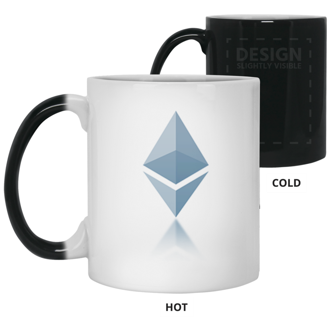Ethereum reflection design - 11oz. Color Changing Mug TCP1607 White / One Size Official Crypto  Merch