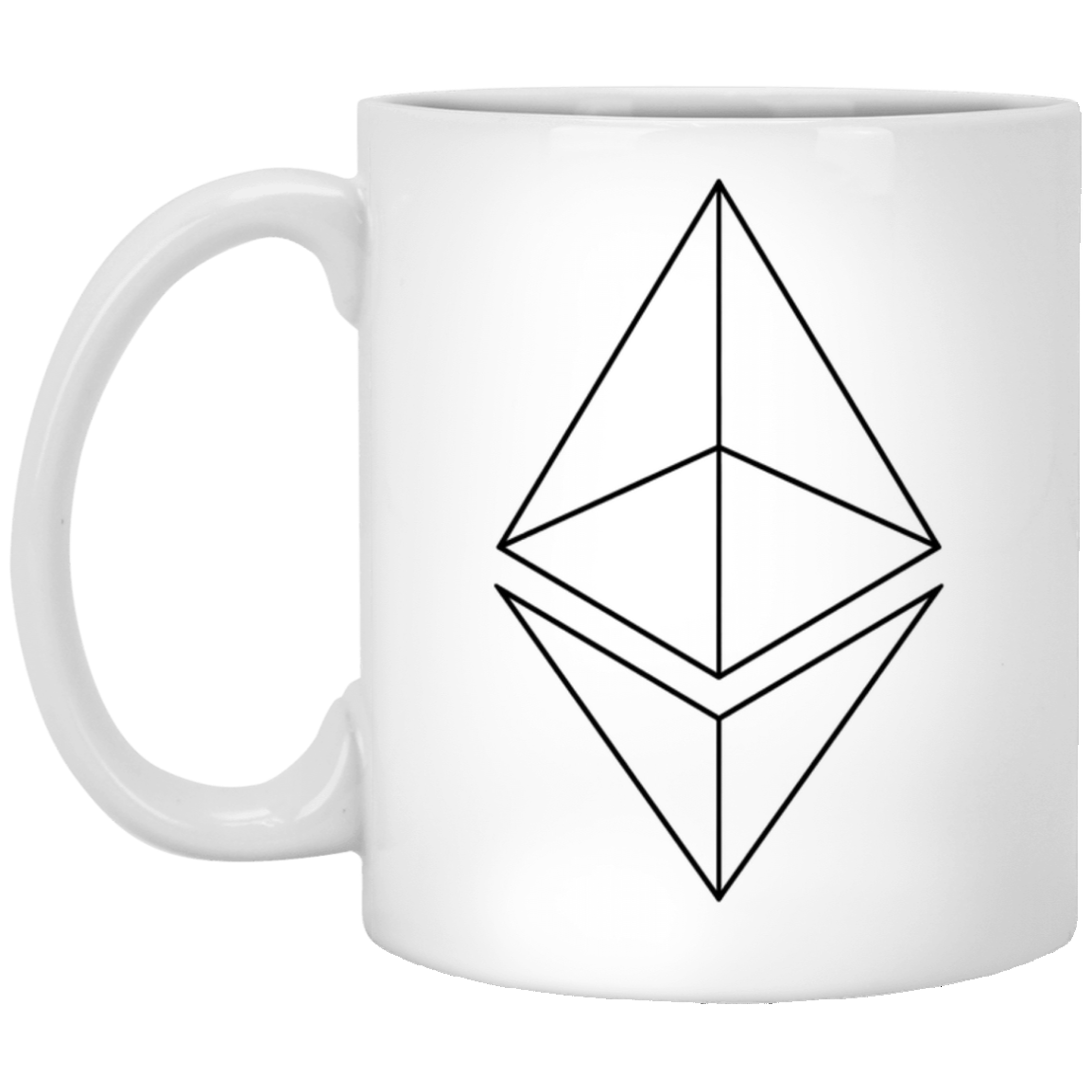 Ethereum line design - 11oz. White Mug TCP1607 White / One Size Official Crypto  Merch