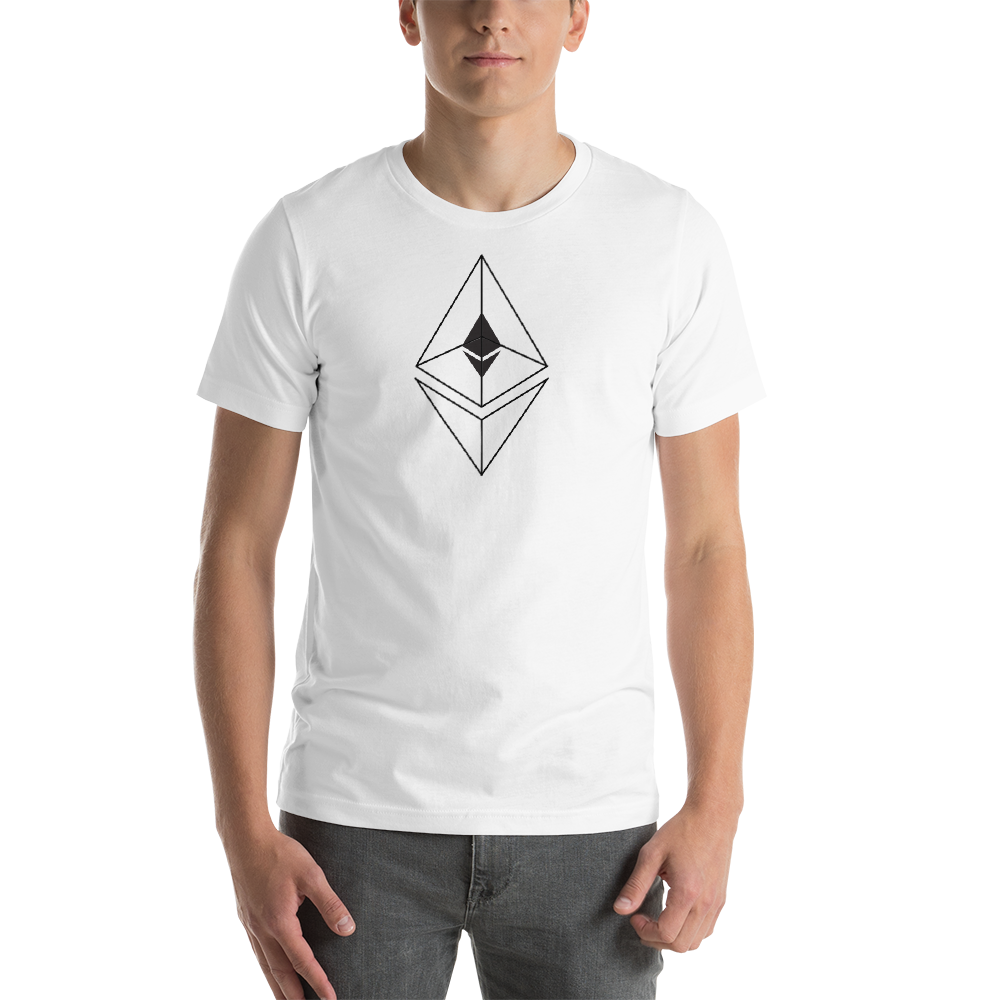 Ethereum line design - Men's Premium T-Shirt TCP1607 White / S Official Crypto  Merch