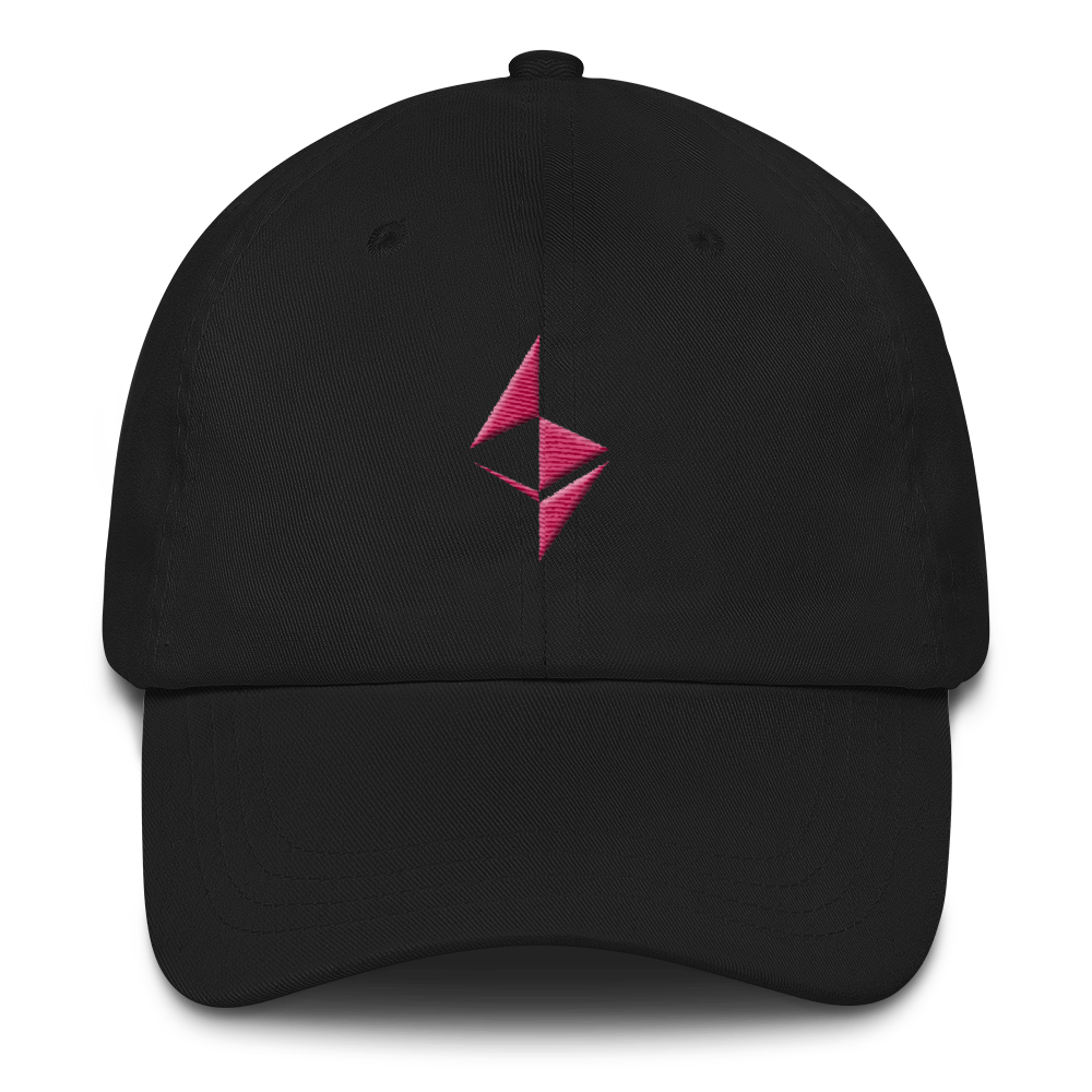 Ethereum surface design (Pink) - Baseball Cap TCP1607 Black Official Crypto  Merch