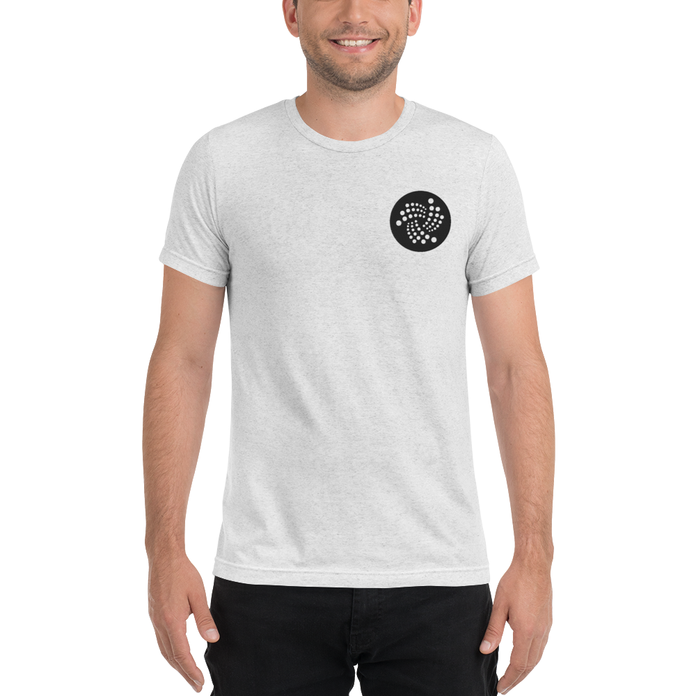 Iota logo - Men's Embroidered Tri-Blend T-Shirt TCP1607 Athletic Grey Triblend / S Official Crypto  Merch