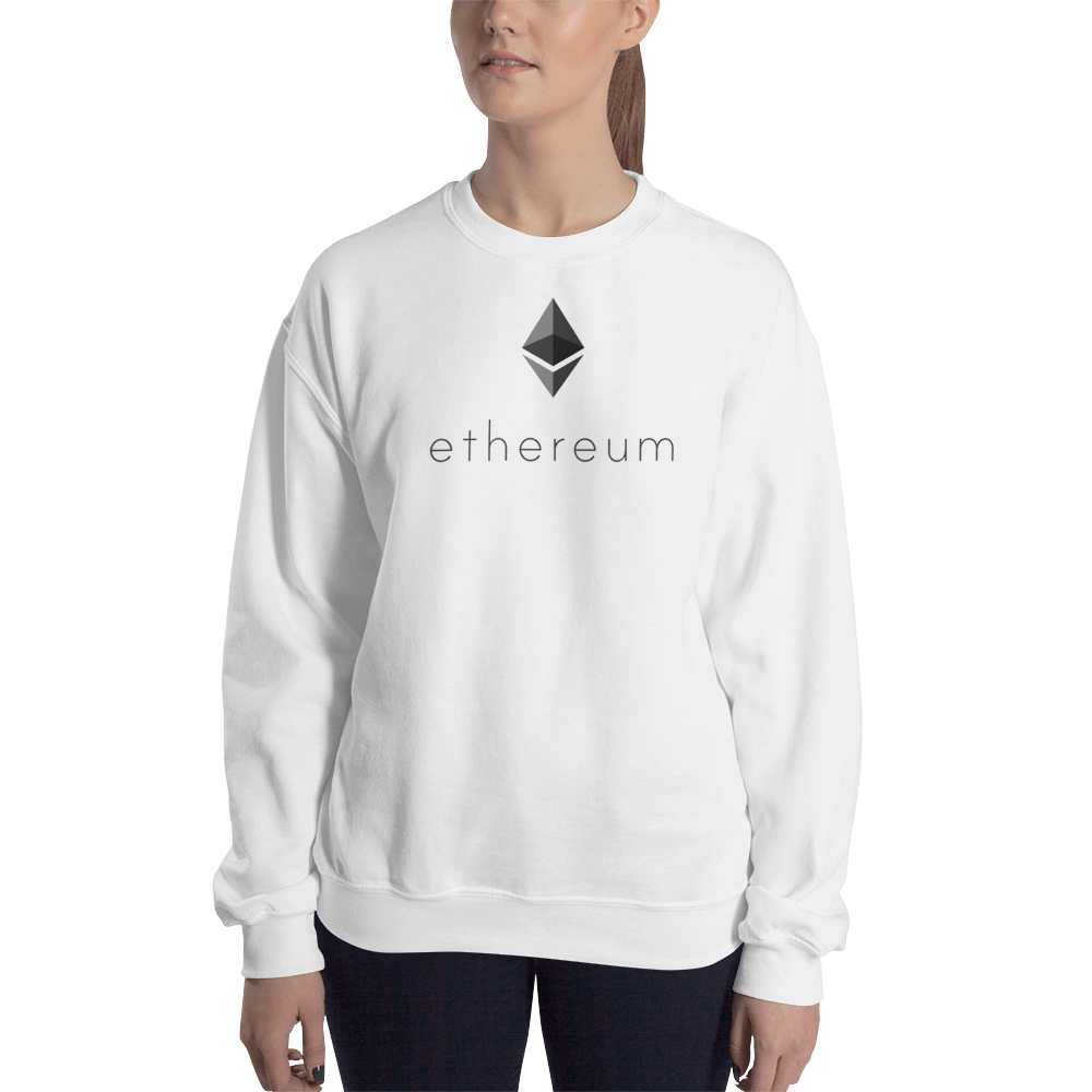 Ethereum logo – Women’s Crewneck Sweatshirt TCP1607 White / S Official Crypto  Merch