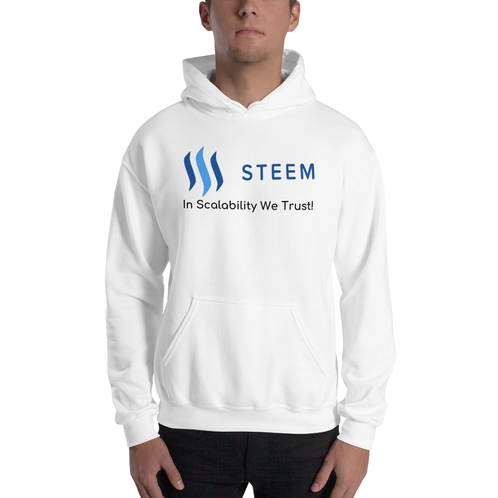 In scalability we trust (Steem) – Men’s Hoodie TCP1607 White / S Official Crypto  Merch