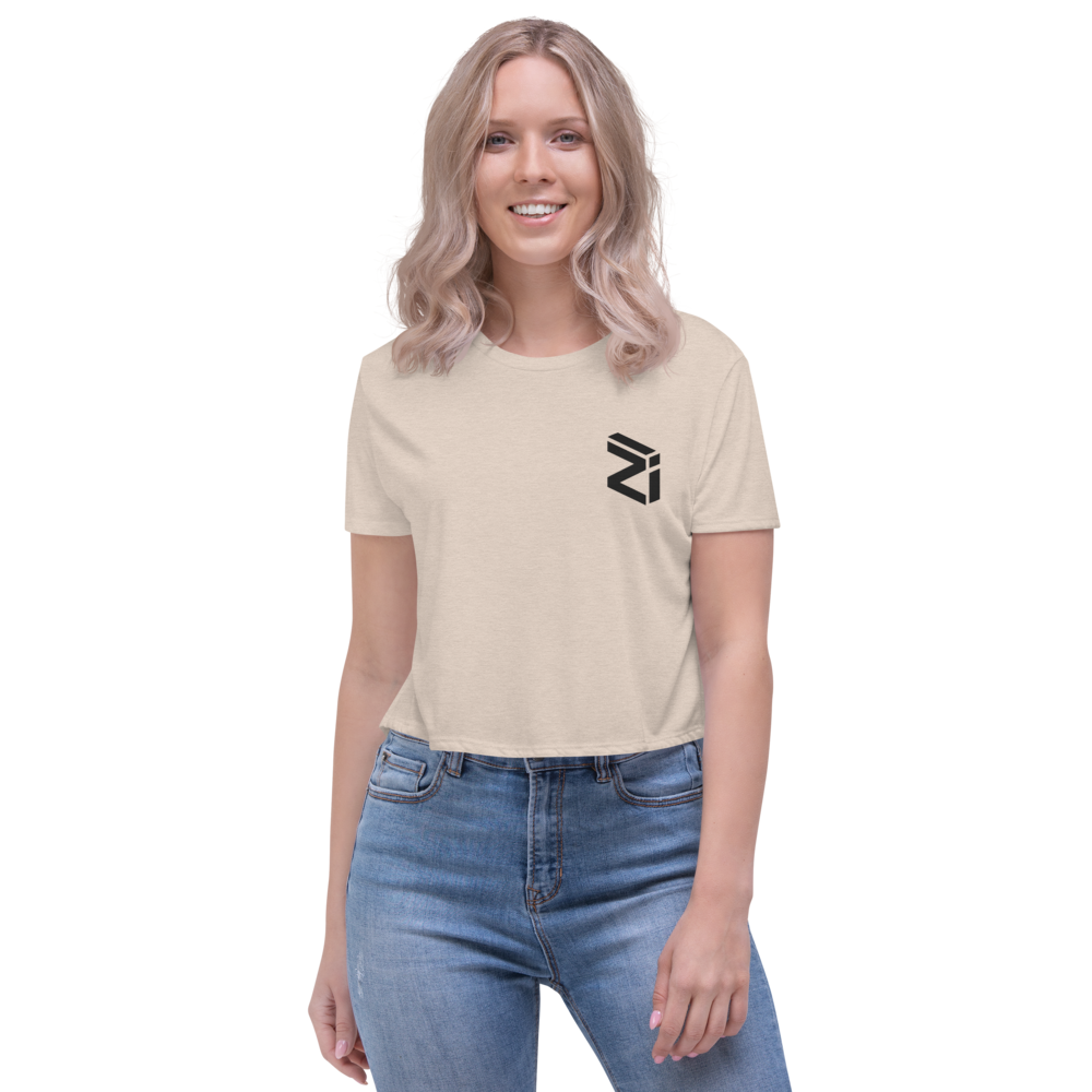 Zilliqa - Women's Embroidered Crop Tee TCP1607 Heather Dust / S Official Crypto  Merch