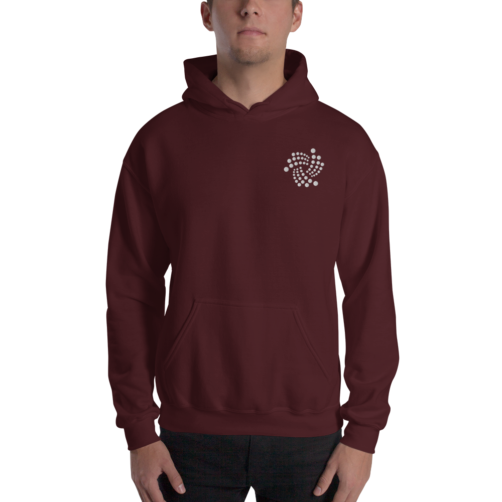 Iota floating design – Men’s Embroidered Hoodie TCP1607 Black / S Official Crypto  Merch