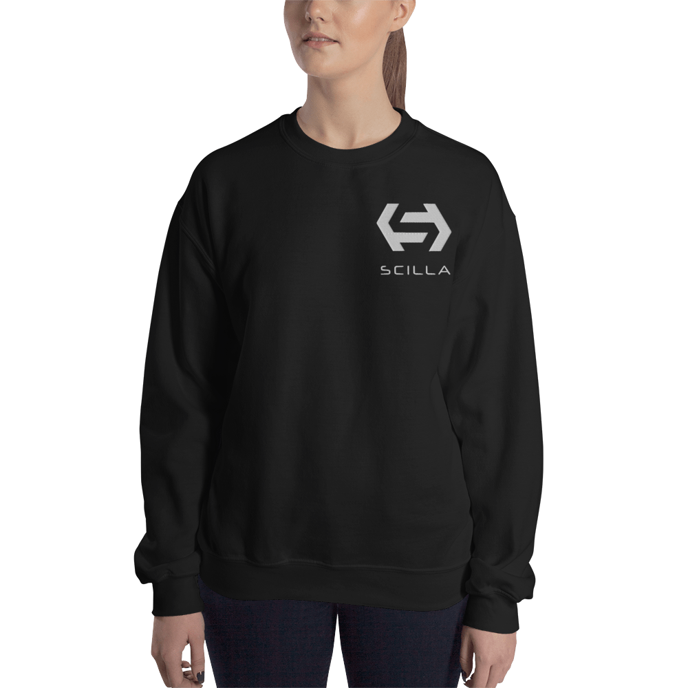 Scilla – Women's Embroidered Crewneck Sweatshirt TCP1607 Black / S Official Crypto  Merch