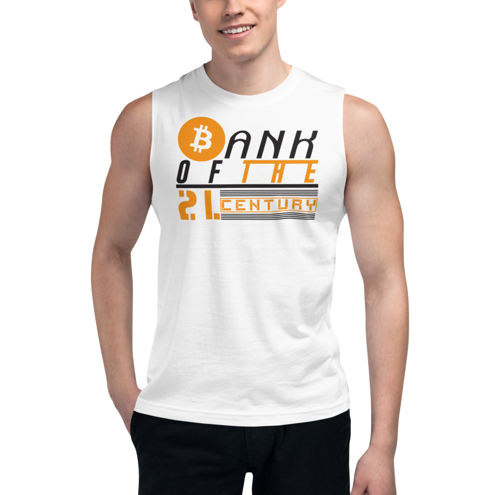 Bank of the 21. century (Bitcoin) – Men’s Muscle Shirt TCP1607 Athletic Heather / S Official Crypto  Merch