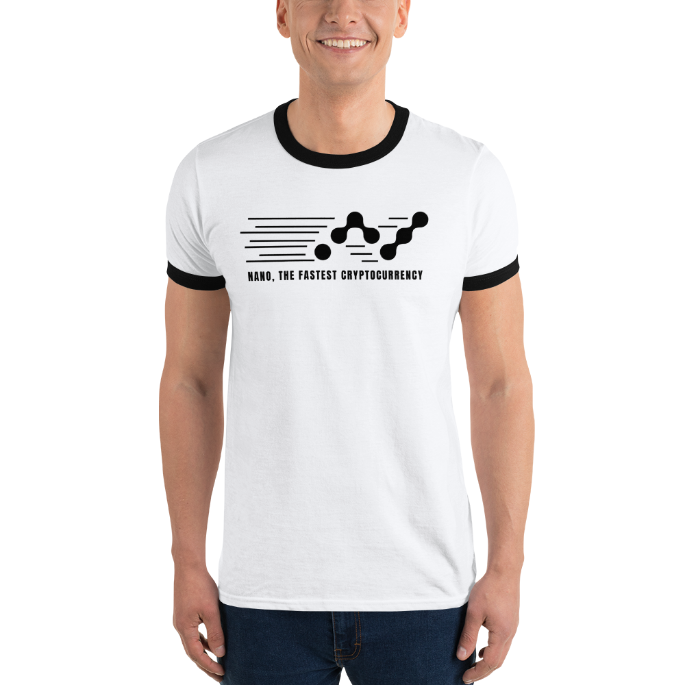 Nano, the fastest – Men’s Ringer T-Shirt TCP1607 White/Black / S Official Crypto  Merch