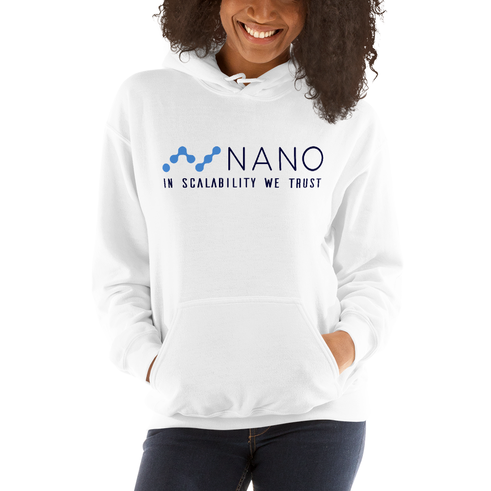 Nano, in scalability we trust – Women’s Hoodie TCP1607 White / S Official Crypto  Merch