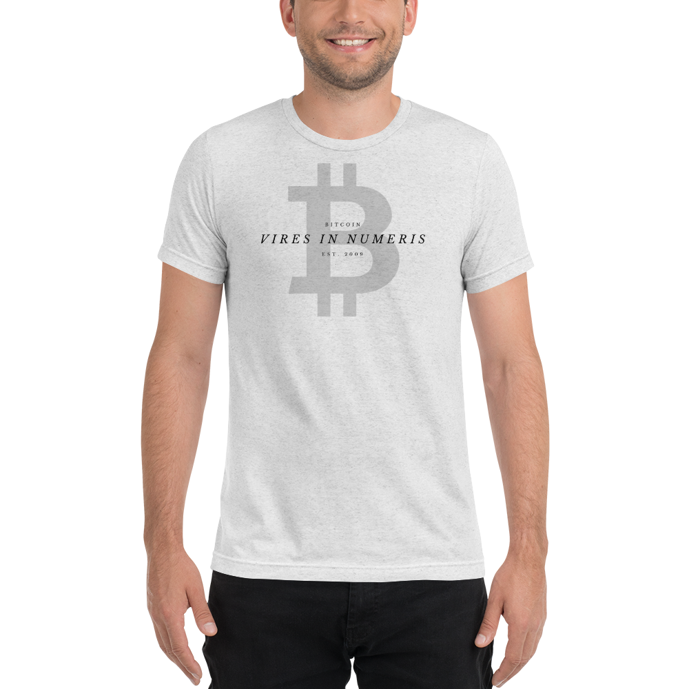 Vires in numeris (Bitcoin) - Men's Tri-Blend T-Shirt TCP1607 Athletic Grey Triblend / S Official Crypto  Merch