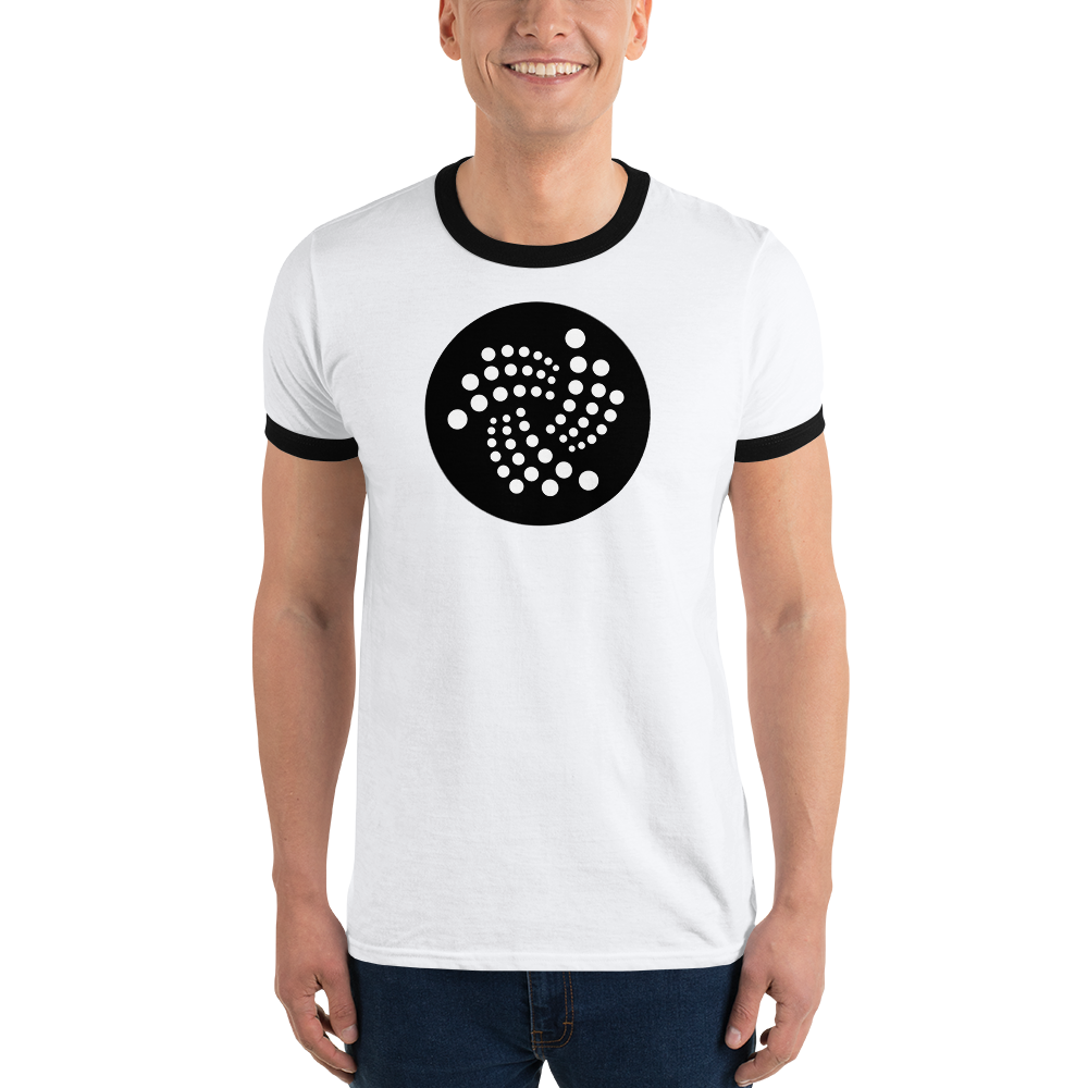 Iota logo - Men's Ringer T-Shirt TCP1607 White/Black / S Official Crypto  Merch