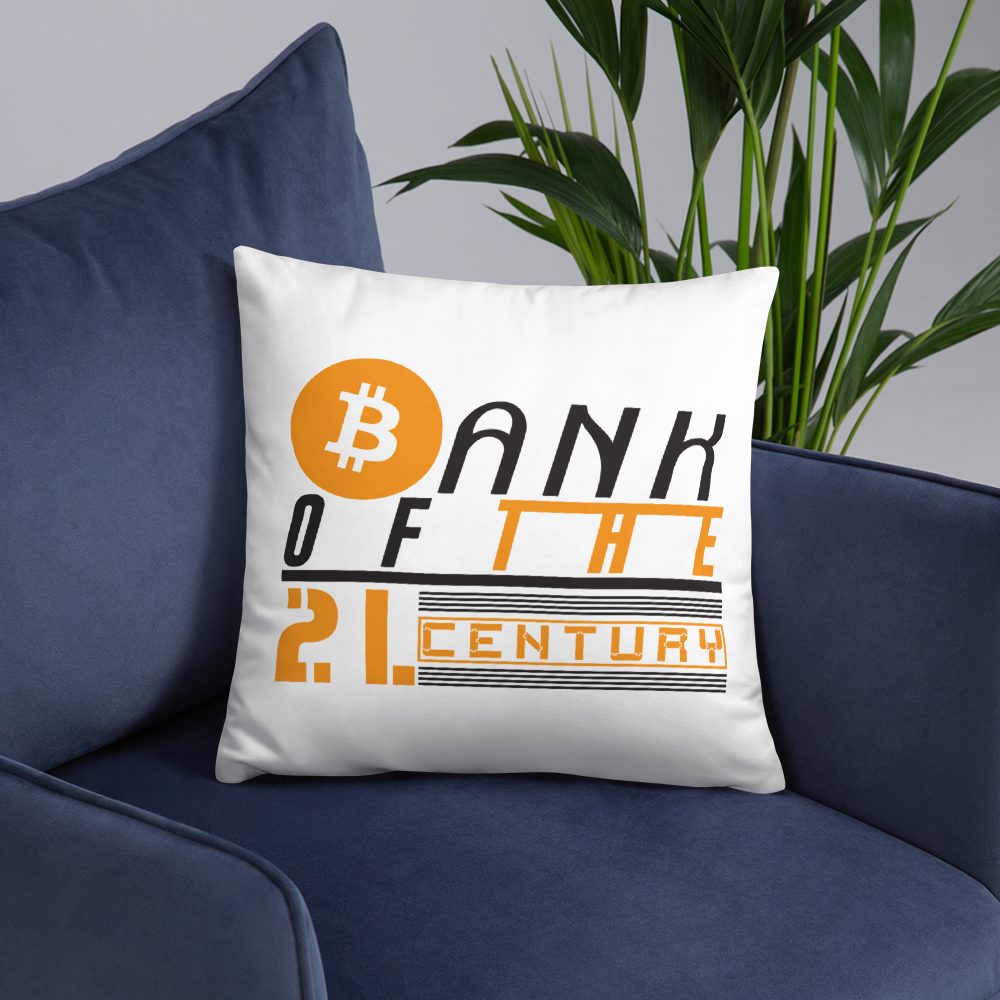 Bank in the 21. century (Bitcoin) - Pillow TCP1607 Default Title Official Crypto  Merch
