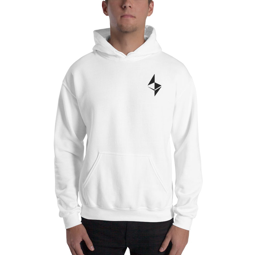 Ethereum surface design - Men’s Embroidered Hoodie TCP1607 White / S Official Crypto  Merch