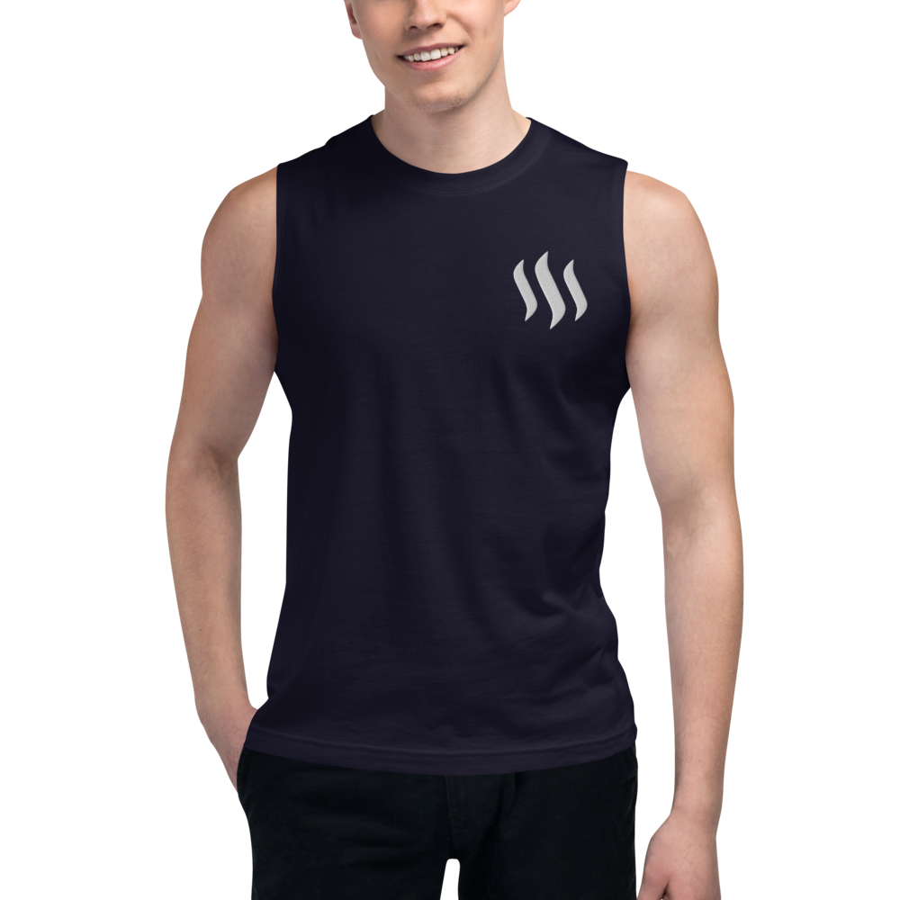 Steem – Men's Embroidered Muscle Shirt TCP1607 Navy / S Official Crypto  Merch