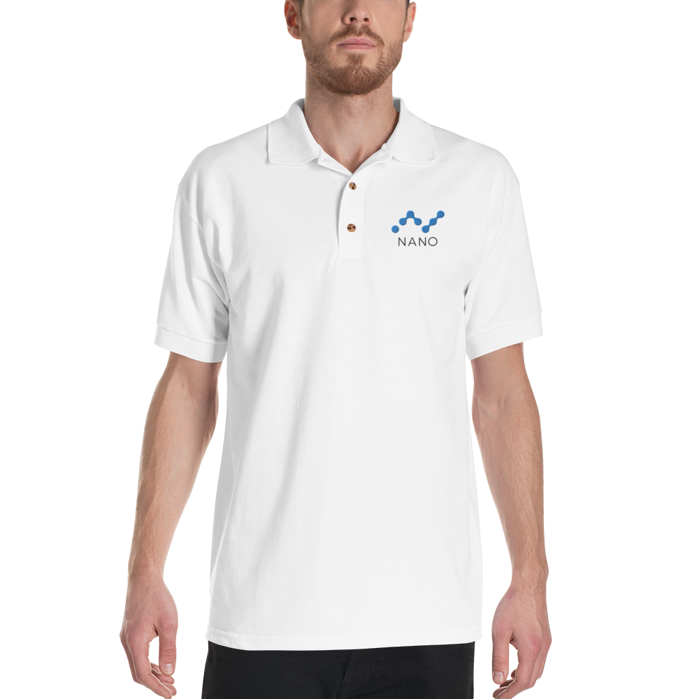 Nano – Men’s Embroidered Polo Shirt TCP1607 White / S Official Crypto  Merch