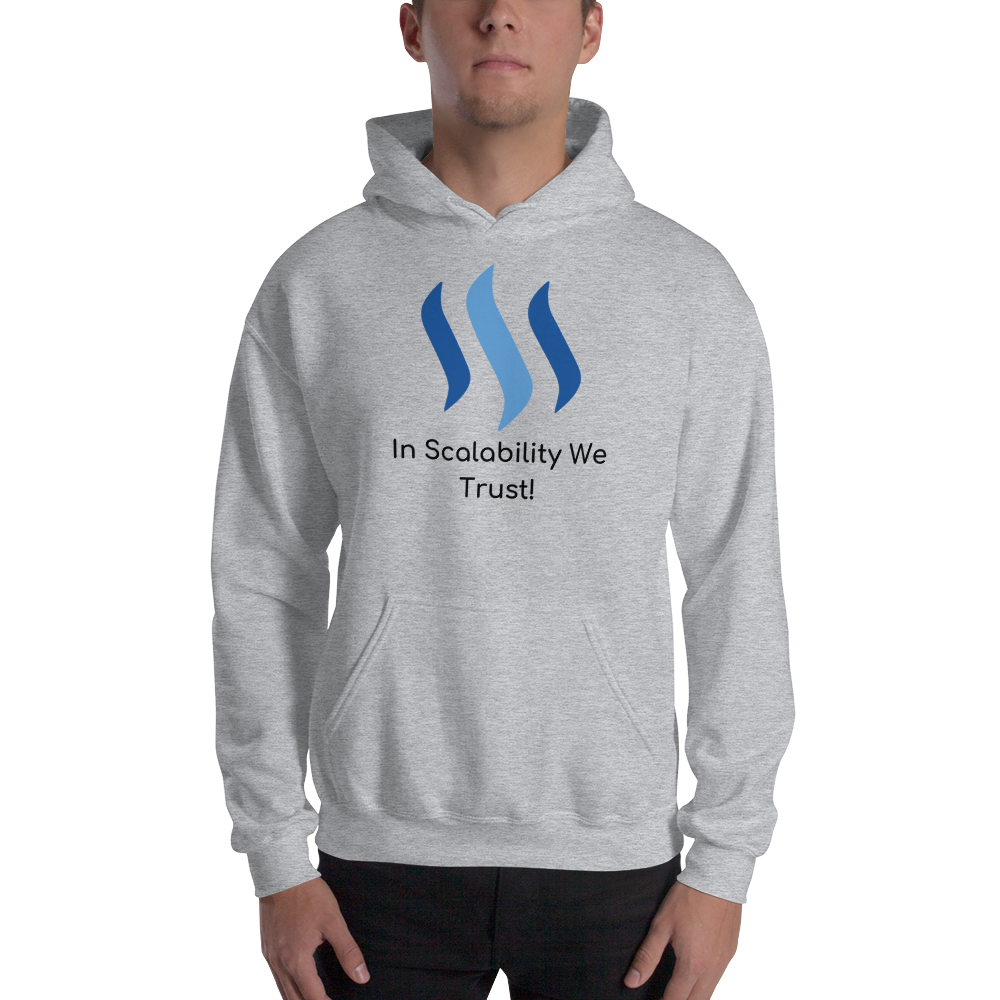 In scalability we trust (Steem) – Men’s Hoodie TCP1607 White / S Official Crypto  Merch