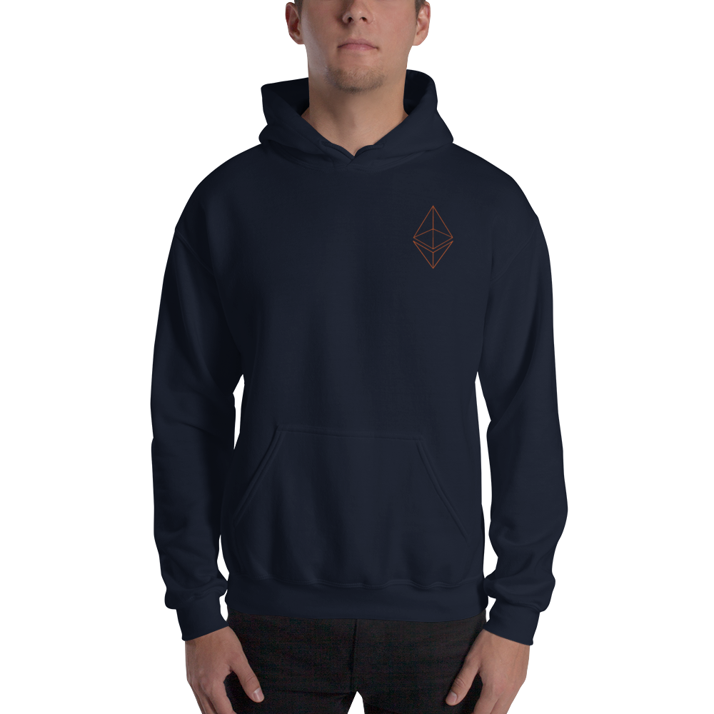 Ethereum line design - Men’s Embroidered Hoodie TCP1607 White / S Official Crypto  Merch