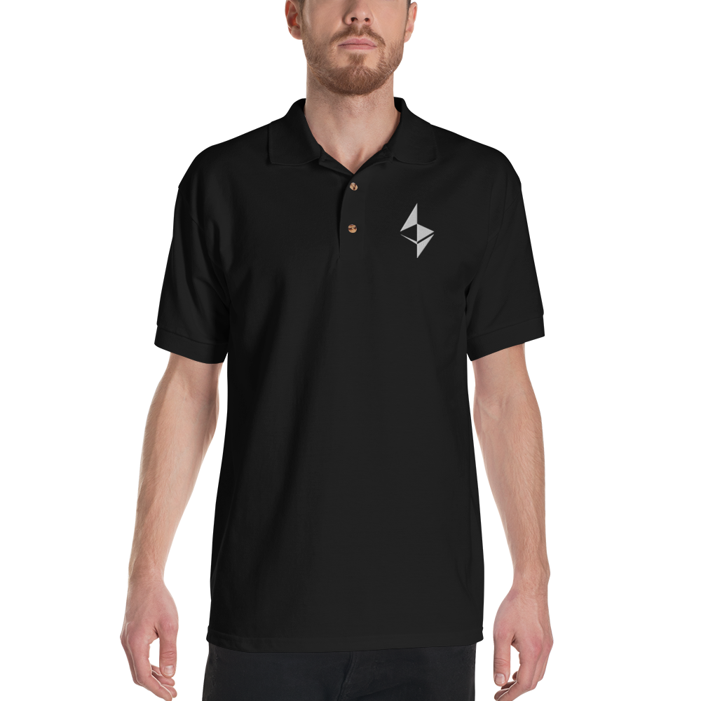 Ethereum - Men's Embroidered Polo Shirt TCP1607 Black / S Official Crypto  Merch