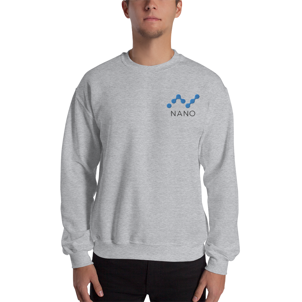 Nano – Men’s Embroidered Crewneck Sweatshirt TCP1607 White / S Official Crypto  Merch