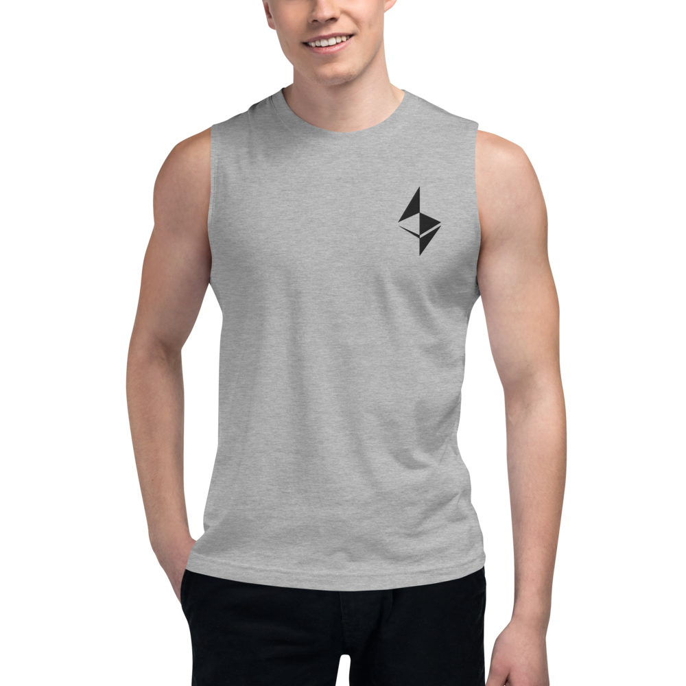 Ethereum surface design – Men’s Embroidered Muscle Shirt TCP1607 Athletic Heather / S Official Crypto  Merch