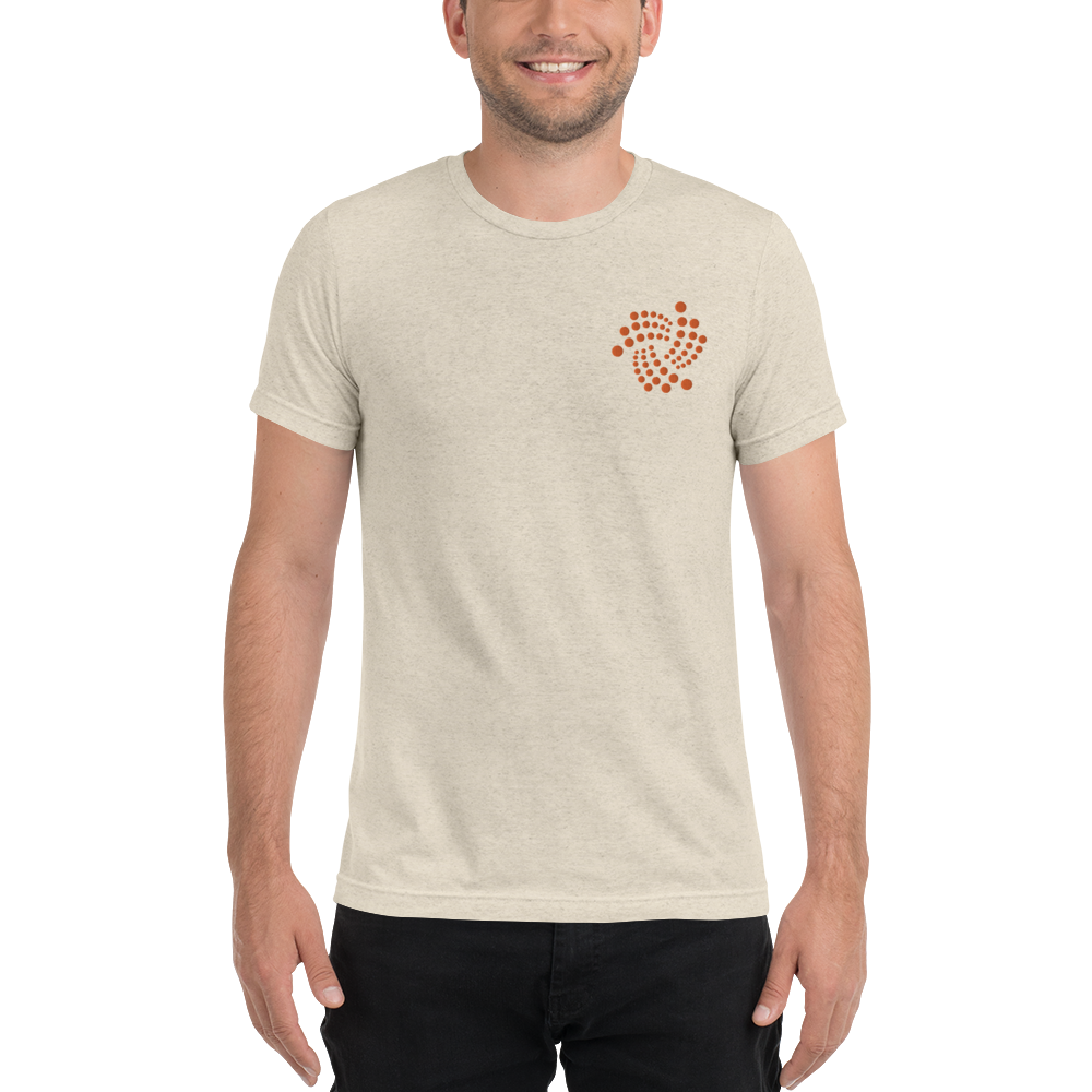 Iota floating design - Men's Embroidered Tri-Blend T-Shirt TCP1607 Solid Black Triblend / S Official Crypto  Merch