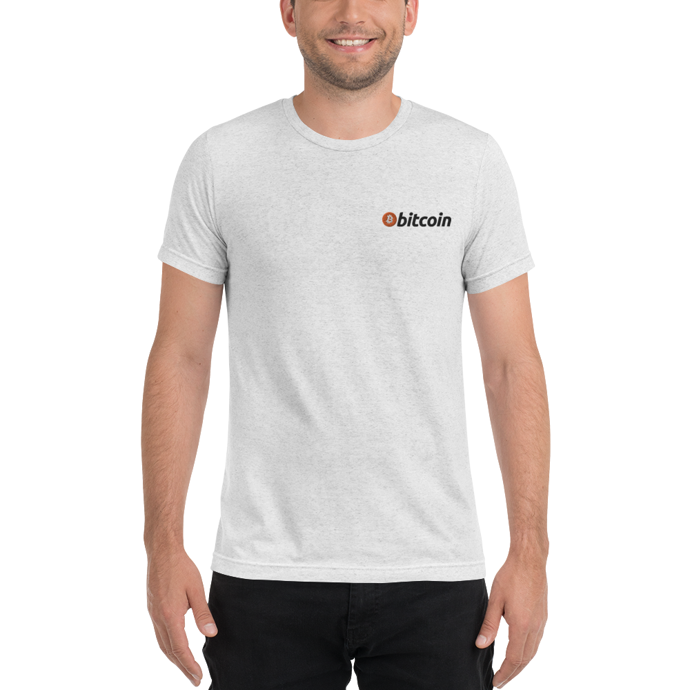 Bitcoin - Men's Embroidered Tri-Blend T-Shirt TCP1607 Athletic Grey Triblend / S Official Crypto  Merch