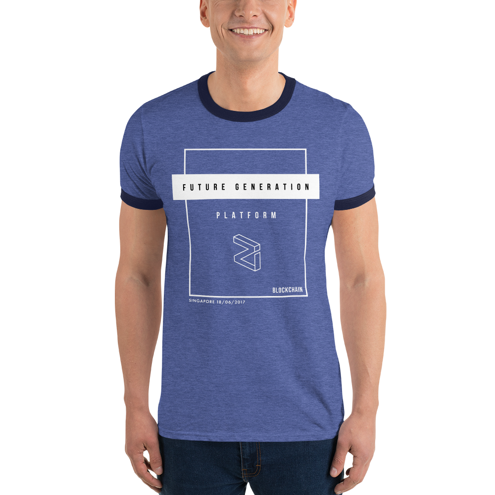 Future Generation (Zilliqa) - Men's Ringer T-Shirt TCP1607 Heather Blue/Navy / S Official Crypto  Merch